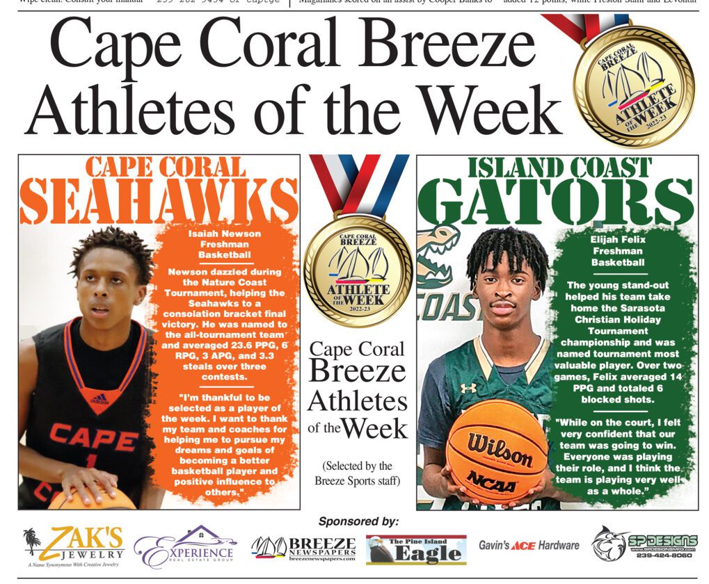 Athletes of the Week 1/6/23 News, Sports, Jobs North Fort Myers